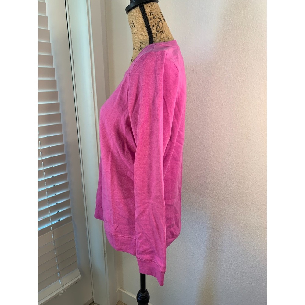 (L-303) AnyBody French Terry Crewneck Sweatshirt Wild Orchid XS Pink NWT QVC - Picture 3 of 10